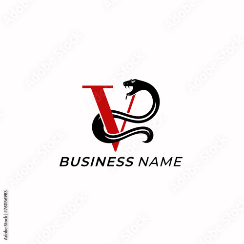 design logo creative letter X and snake photo