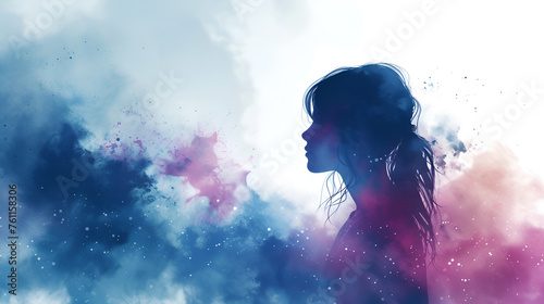 young girl searching for life change or perusing a dream concept. generative ai  photo