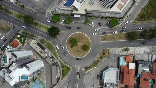 Imagens aéreas de drone do bairro de Jardim Oceania e Bessa, na cidade de João Pessoa, com imagens do Parque Parahyba, praia, mar, construções e pessoas praticando exercicios photo