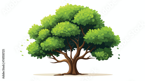 Beautiful tree icon flat vector isolated on white background