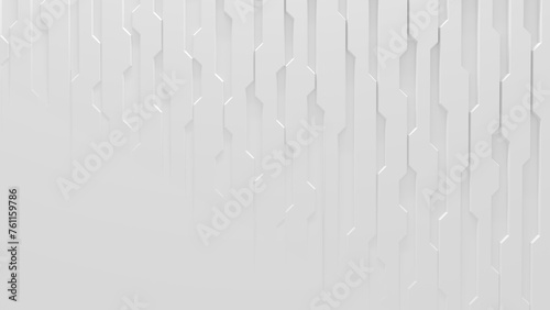 White Techno Style Background With Copy-Space (3D Illustration)