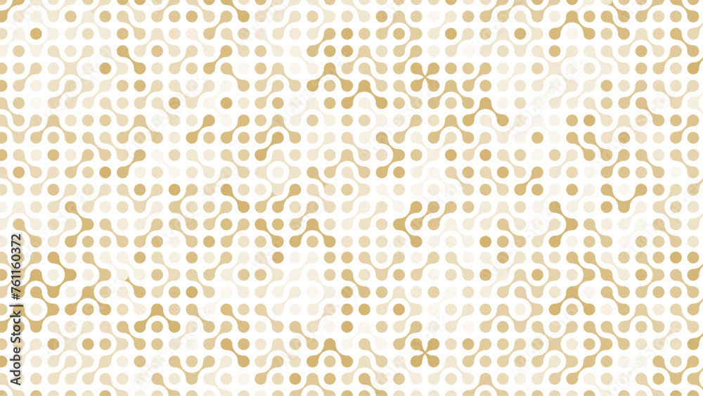 Abstract vector small brown color metaball geometric seamless pattern on white background. Geometric random color seamless pattern.  Vector illustration.
