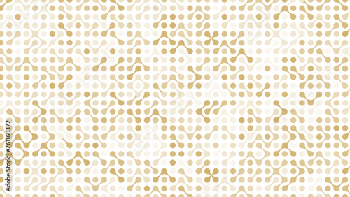 Abstract vector small brown color metaball geometric seamless pattern on white background. Geometric random color seamless pattern. Vector illustration.
