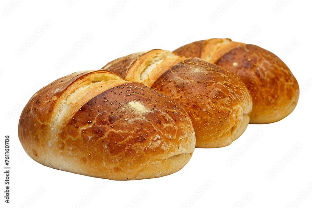 Artisan Fresh Bread Isolated on Transparent Background.