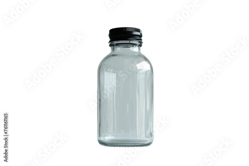 Transparent Glass Bottle Isolated on Transparent Background.