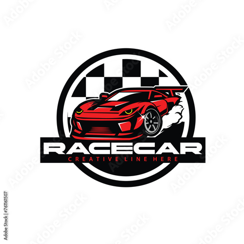 red car, an illustration of logo sport