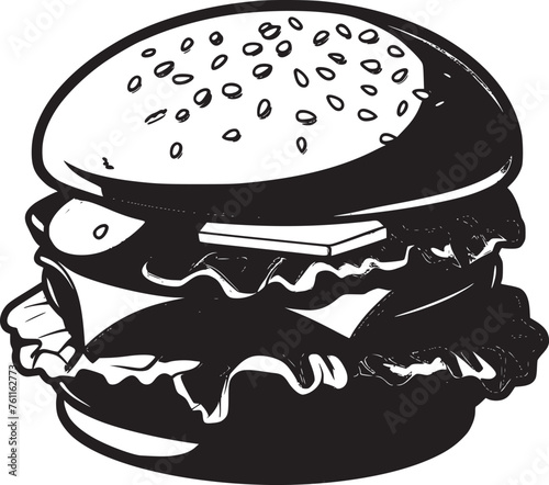 burger, hamburger hand drawn vector illustration sketch retro style