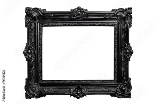 Decorative Border Frame for Pictures Isolated on Transparent Background.