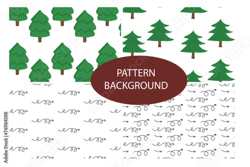 set of popular trend animal pattern background design. textile fabric. crown, bird, parrot, tree