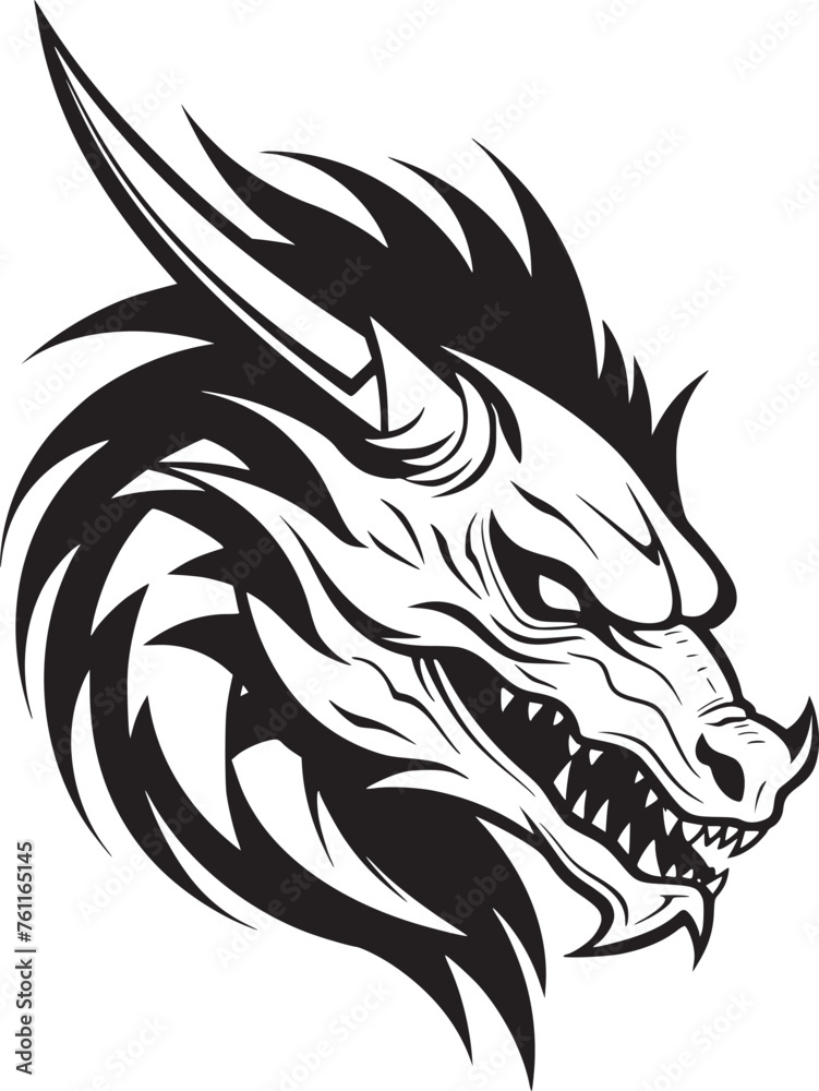 Dragon vector black and white Dragon vector black and white