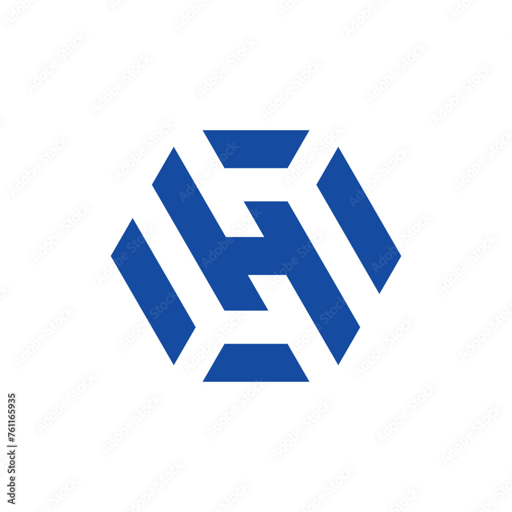 Obraz premium Letter H diamond tech logo