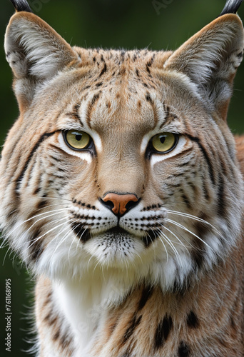 close up of a bobcat isolated on a transparent background