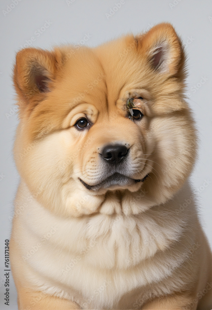 chow chow puppy isolated on a transparent background