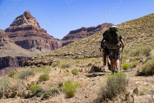 Grand Canyon hikers head to Colorado river along the Grandview Trail