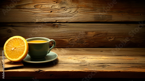 Morning serenity: steam rises from a cup, offering the soothing aroma of freshly brewed tea.