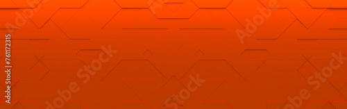 Wide Orange Futuristic Background (3D Illustration)