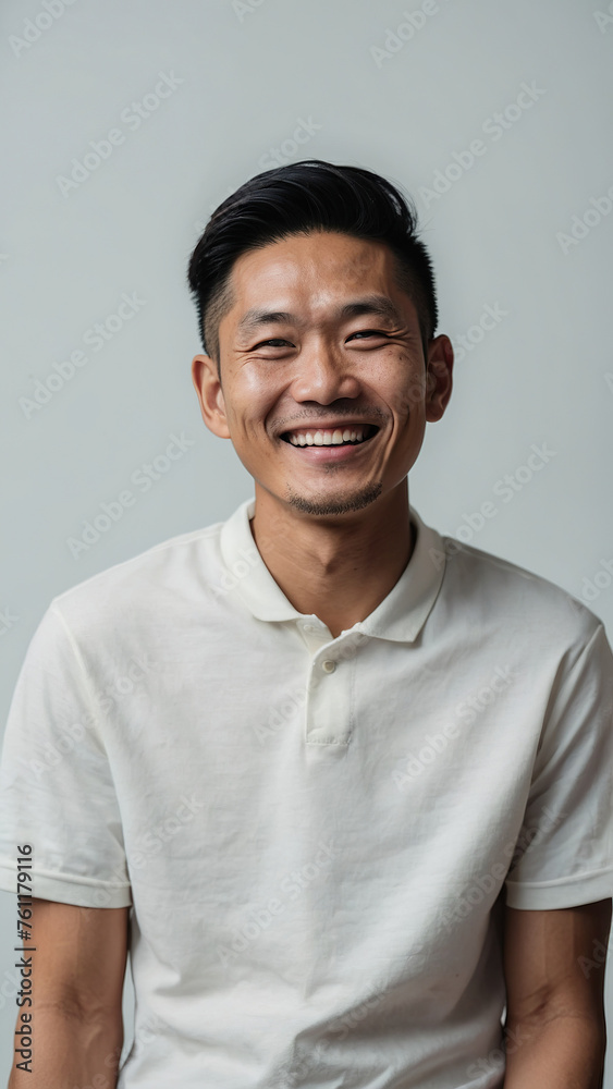 Happy smiling young Asian man. Happy smiling young Asian man.