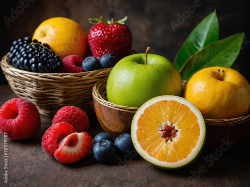 Still life of fresh fruit