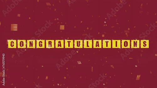 Ruby red background motion graphic for celebratory congratulations.