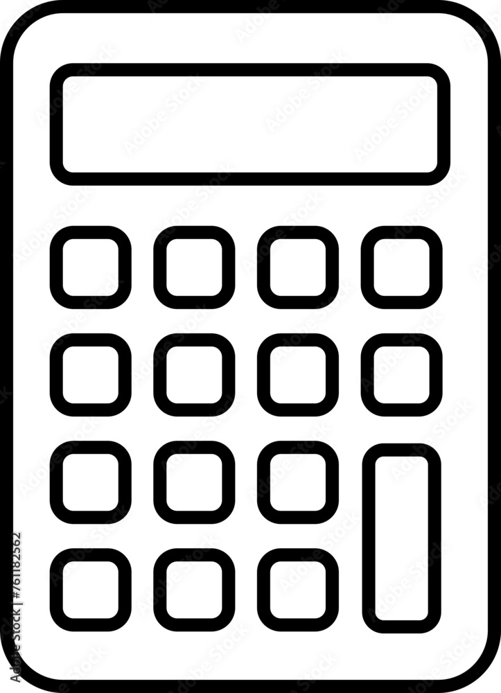 Calculator icon. Saving, finances sign. Economy concept trendy Outline style with editable stock for graphic design and website. Math icon. Element of education illustration on transparent background. Calculator icon. Saving, finances sign. Economy concept trendy Outline style with editable stock for graphic design and website. Math icon. Element of education illustration on transparent background.