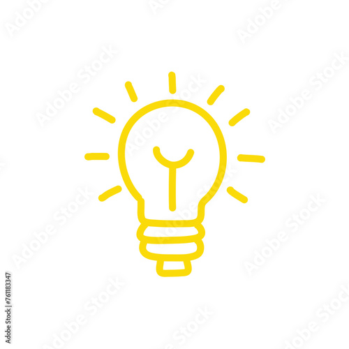 Hand drawn light bulb