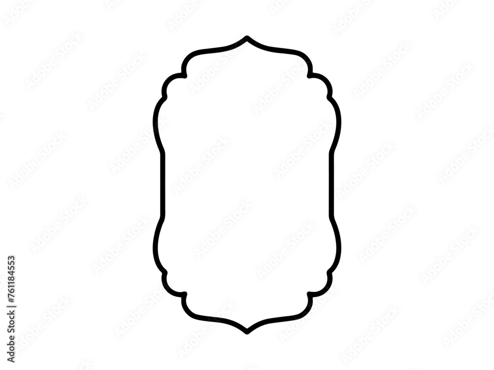 Islamic Frame Line Art Background Islamic Frame Line Art Background