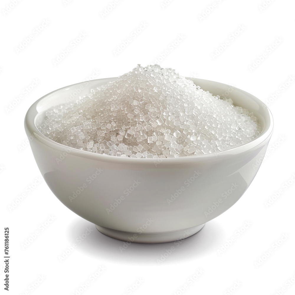 sugar in a white bowl isolated on a transparent background sugar in a white bowl isolated on a transparent background