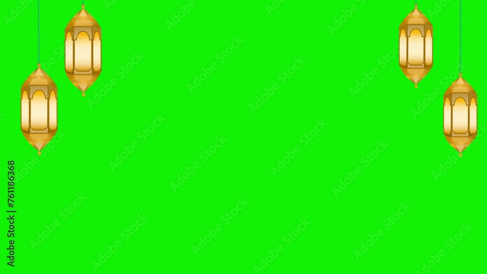 lampion islamic with greenscreen