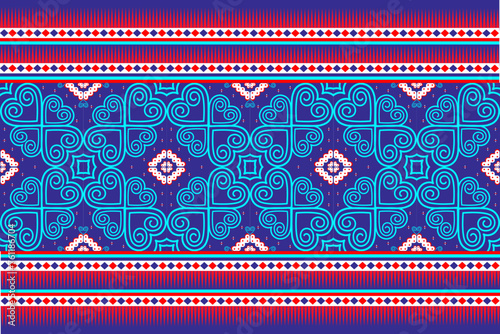 Ethnic pattern for decoration textiles Hmong style	