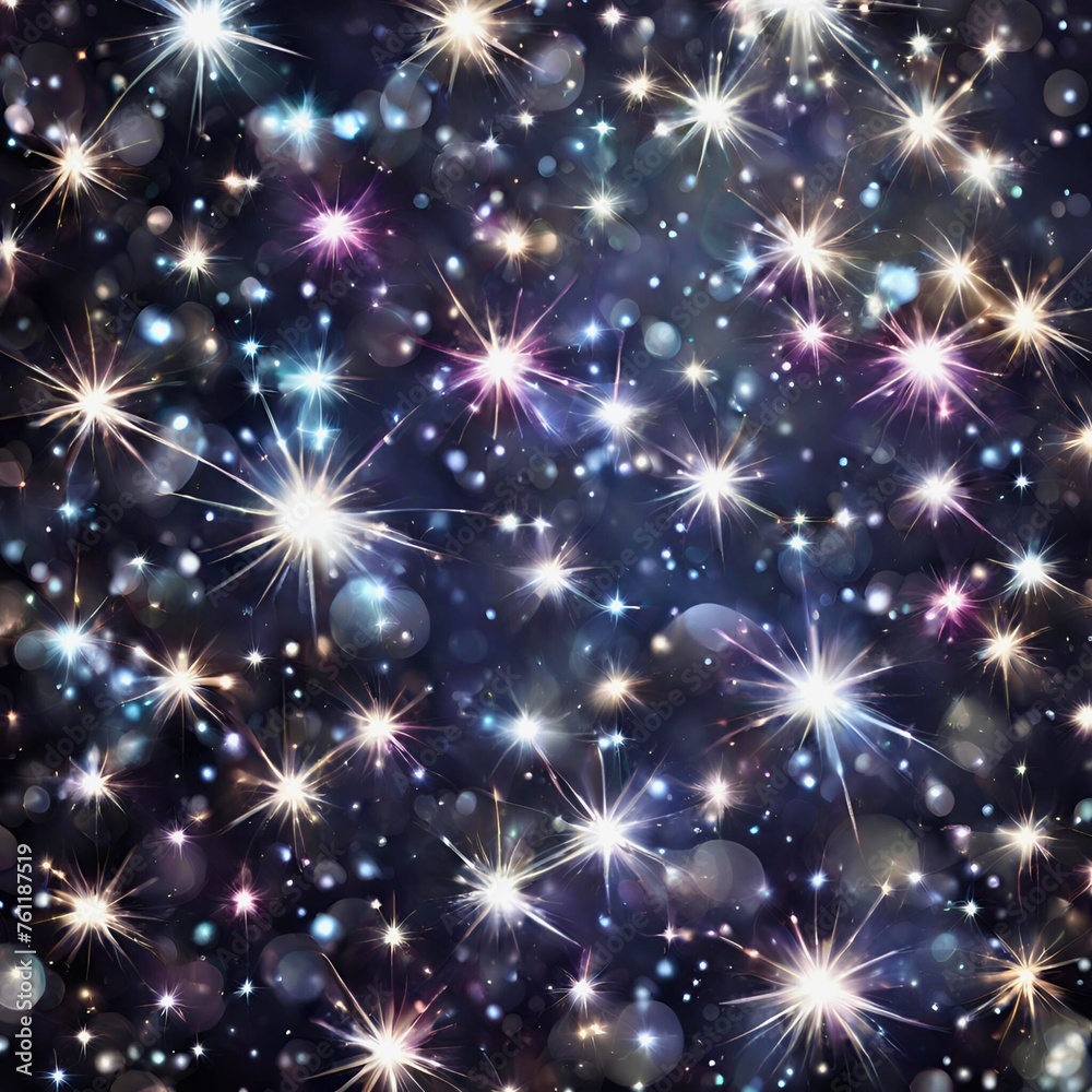 Fototapeta premium 宇宙空間と、まばゆい閃光|スターダストと銀河の輝き