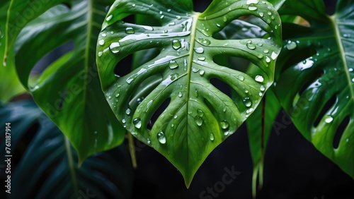 rain drops on a leaf