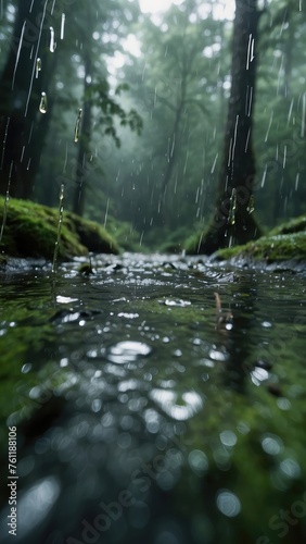 rain in the forest