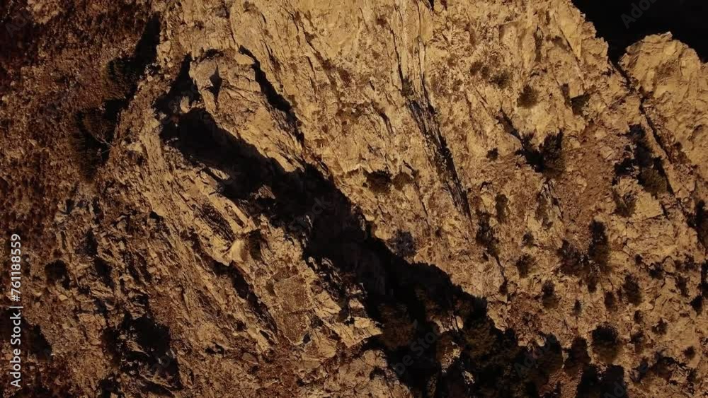 Aerial of a Mountain next to the Mediterranean Sea Aerial of a Mountain next to the Mediterranean Sea