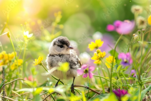 Explore the joy of springtime awakening with blossoming flowers, chirping birds, and gentle breezes carrying the scent of fresh blooms, Generative AI