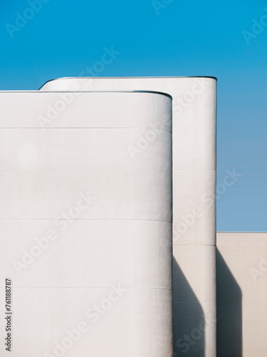 White wall overlap Panel shade shadow Modern Building Architecture details © VTT Studio