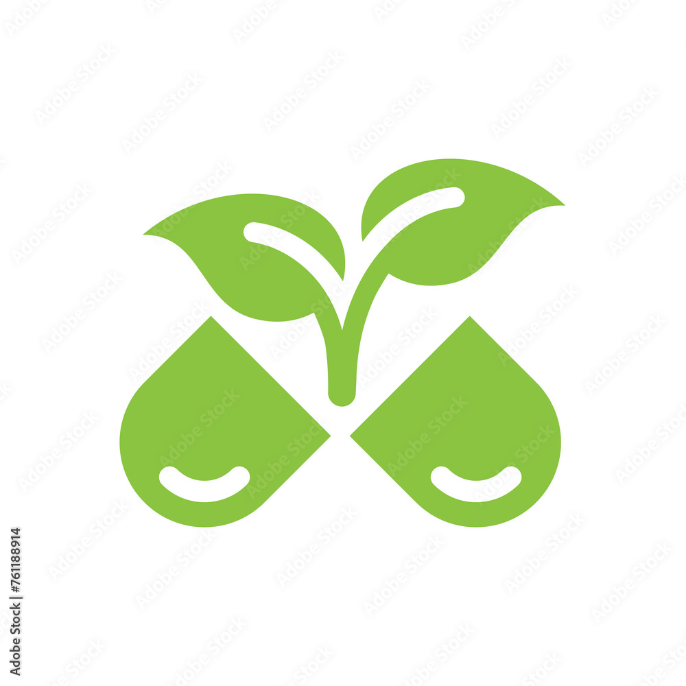 Herbal medicine vector icon. Homeopathy natural drugs symbol. Herbal medicine vector icon. Homeopathy natural drugs symbol.