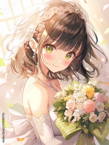 ウエディングドレス　イラスト