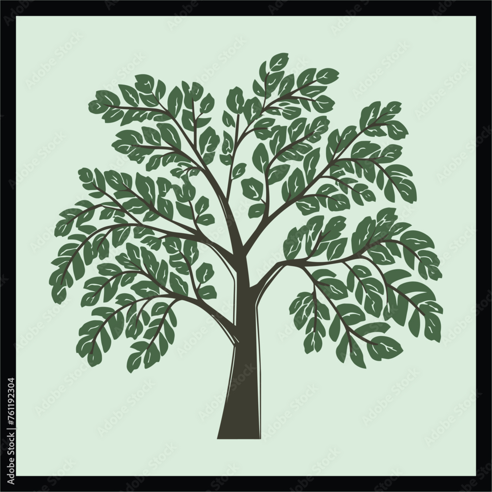 Obraz premium Willow color vector illustration