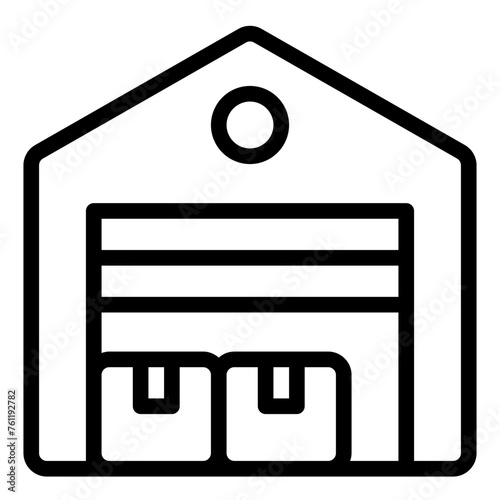 Warehouse line icon