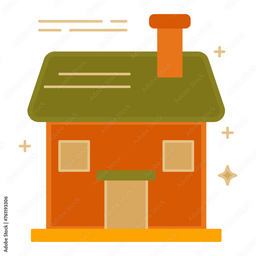 Private Guest House icon style flat design. vector illustration 