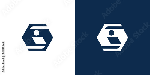 Unique and modern SI logo design