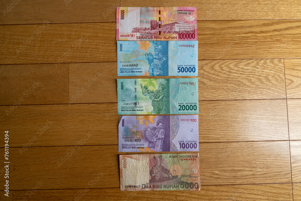 foreign currency Indonesian rupee on business trip and travel
