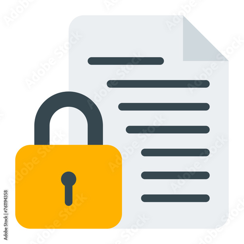 Secure File flat icon