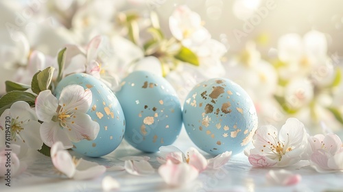 Easter  Easter eggs  lie on the table  background  back  spring decoration 