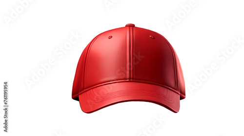 red baseball cap isolated on transparent background