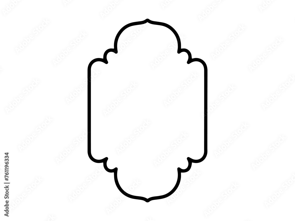 Islamic Frame Line Art Background Islamic Frame Line Art Background