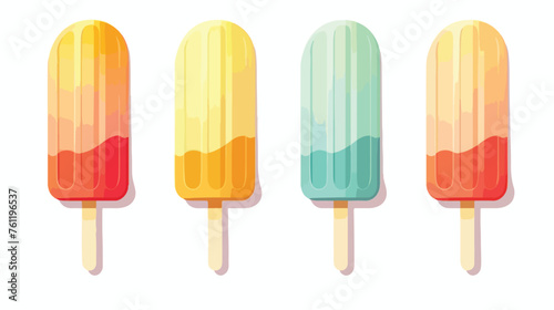 Isolated popsicle design flat vector isolated on white