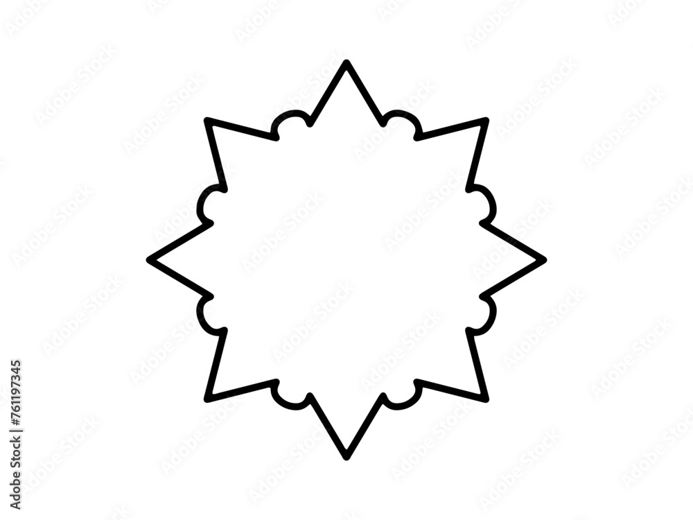 Islamic Frame Line Art Background Islamic Frame Line Art Background