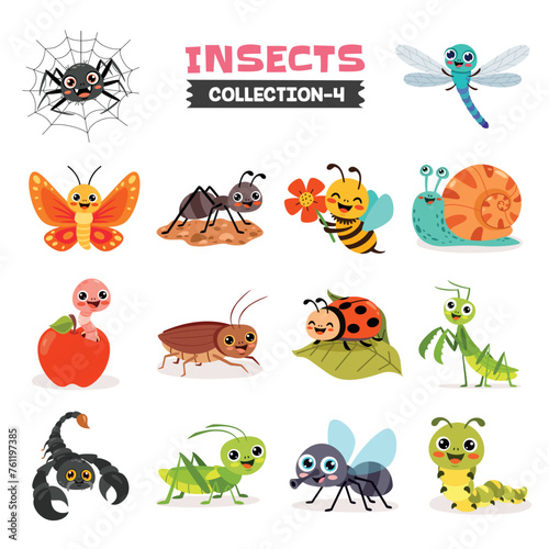 Set Of Various Cartoon Insects © yusufdemirci