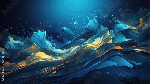 wavy blue wallpaper. Wave blue gradient background. Abstract blue color background. amazing Blue color background. 